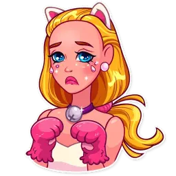 Розовая кукла sticker 10