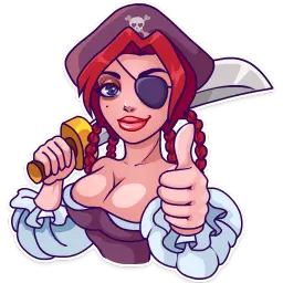 Rica the Pirate sticker 2