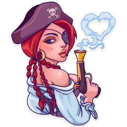 Rica the Pirate sticker 5