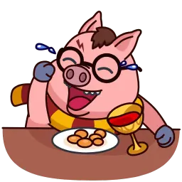 Свин Поттер Telegram sticker pack