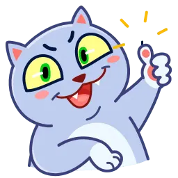 Пушистый кот sticker 3