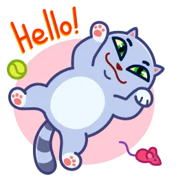Пушистый кот sticker 5