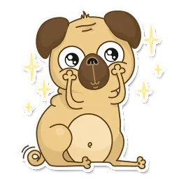 Pugsly sticker 2