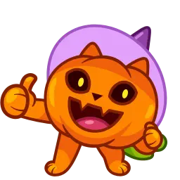 Кот-тыква sticker 3