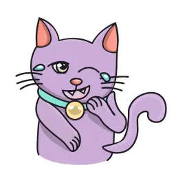 Фиолетовый кот Telegram sticker pack