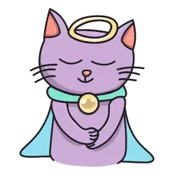 Фиолетовый кот sticker 4