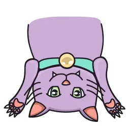 Фиолетовый кот sticker 5