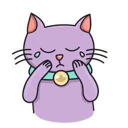 Фиолетовый кот sticker 7
