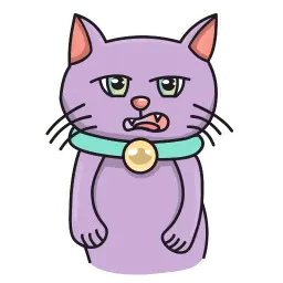 Фиолетовый кот sticker 8