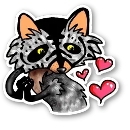 Raccoon sticker 2