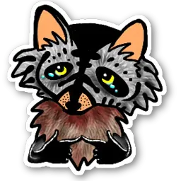Raccoon sticker 8