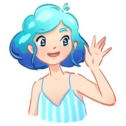 Red andBlue sticker 2