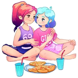Red andBlue sticker 9