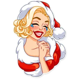 Санта-девушка Telegram sticker pack