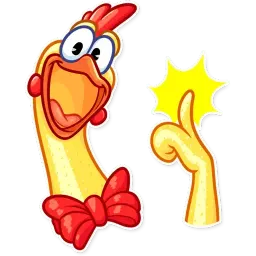 Кричащая курица sticker 2