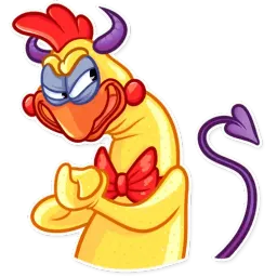 Кричащая курица sticker 3
