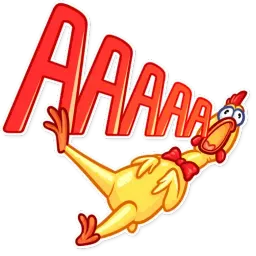 Кричащая курица sticker 5