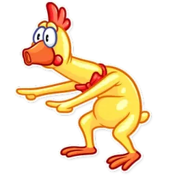 Кричащая курица sticker 6
