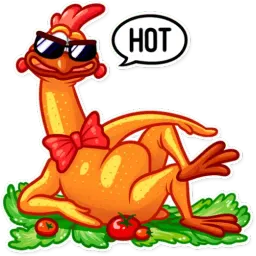 Кричащая курица sticker 7