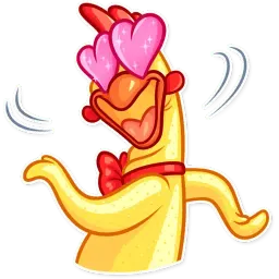 Кричащая курица sticker 9