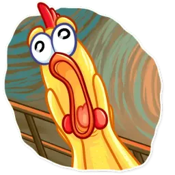 Кричащая курица sticker 10