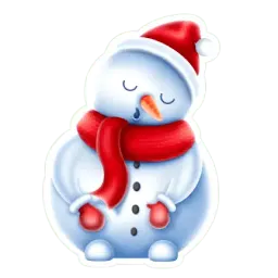 Снеговичок sticker 10