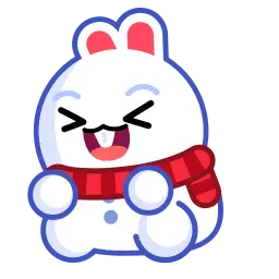 Снежный кролик Telegram sticker pack