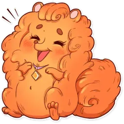 Curly the Spitz Telegram sticker pack