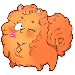Curly the Spitz sticker 2