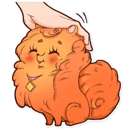 Curly the Spitz sticker 3