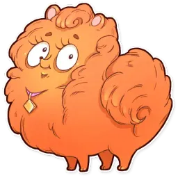 Curly the Spitz sticker 5