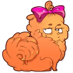 Curly the Spitz sticker 7