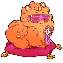 Curly the Spitz sticker 8