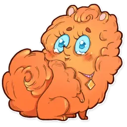 Curly the Spitz sticker 10