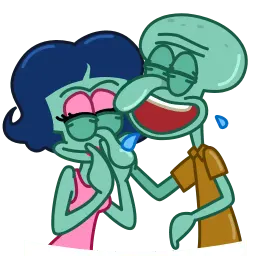 Сквидвард и Сквилвия Telegram sticker pack