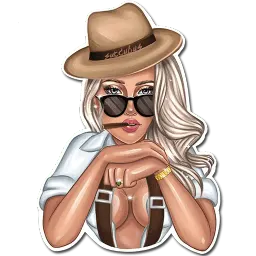 Блондинка-суккуб Telegram sticker pack