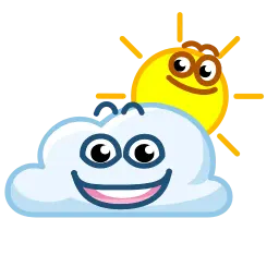 Солнце и облако Telegram sticker pack