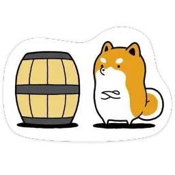Тару-сиба: Бочки-щеночки Telegram sticker pack