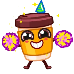 Чашка кофе sticker 11