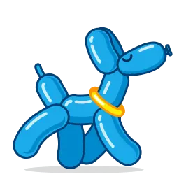 Надувная собачка sticker 5
