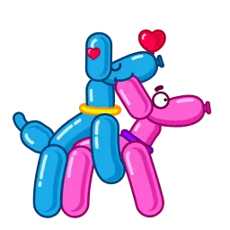 Надувная собачка sticker 8