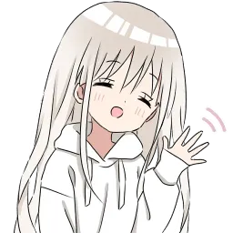 Тян в толстовке Telegram sticker pack