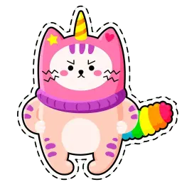 Кот-единорог sticker 11