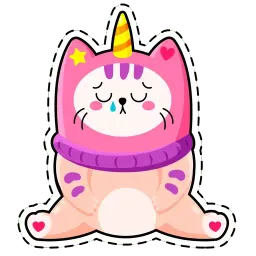 Кот-единорог sticker 12