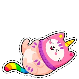 Кот-единорог sticker 3