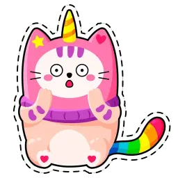 Кот-единорог sticker 4