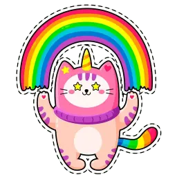Кот-единорог sticker 5