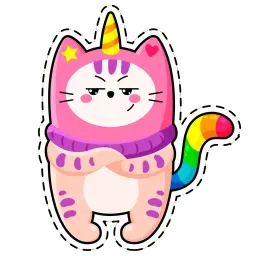 Кот-единорог sticker 6