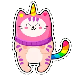 Кот-единорог sticker 7