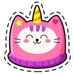 Кот-единорог sticker 9